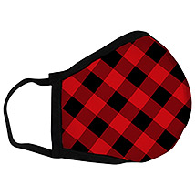 Red Plaid - Standard Face Mask